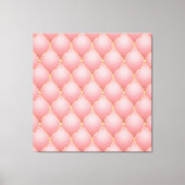 Luxe Blush Roze Rose Gold Diamond Tufted Patroon Canvas Afdruk (Voorkant)