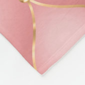 Luxe Blush Roze Rose Gold Diamond Tufted Patroon Fleece Deken (Hoek)