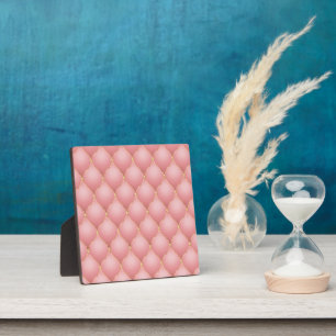 Luxe Blush Roze Rose Gold Diamond Tufted Patroon Fotoplaat