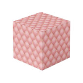 Luxe Blush Roze Rose Gold Diamond Tufted Patroon Kubus (Achter hoekig)