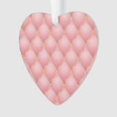 Luxe Blush Roze Rose Gold Diamond Tufted Patroon Ornament (voorkant)