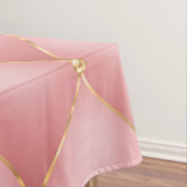 Luxe Blush Roze Rose Gold Diamond Tufted Patroon Tafelkleed (Voorbeeld)