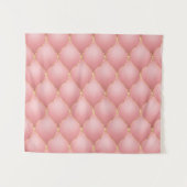 Luxe Blush Roze Rose Gold Diamond Tufted Patroon Wandkleed (Voorkant (horizontaal))