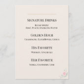 Luxe Blush Signature Drinks Trouwbord Menu (Voorkant)