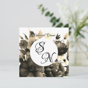 Luxe boeket bruiloft repetitie uitnodiging