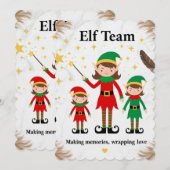 Luxe Boho Elf Team Kerstfeest Uitnodiging (Voorkant / Achterkant)