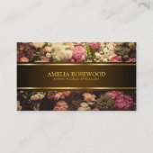 Luxe Boho Floral Kleuren Goud-geaccentueerd naambo Visitekaartje (Voorkant)