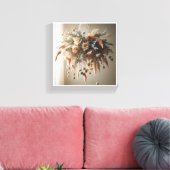 Luxe Boho Hangend Boeket - Ethische Gedroogde Bloe Canvas Afdruk (Insitu (Woonkamer))