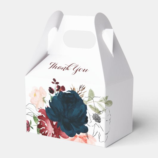 Luxe Boho Kleurrijke Bloemige Bruiloft Bedankdoosjes (Achterkant)