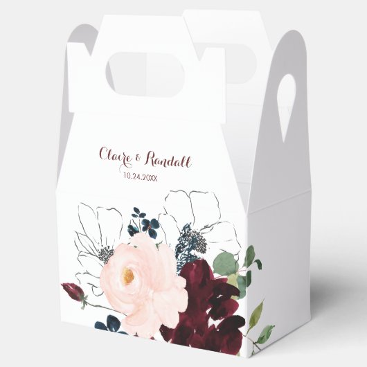 Luxe Boho Kleurrijke Bloemige Bruiloft Bedankdoosjes (Geopend)