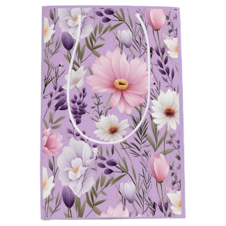 Luxe Boho Waterverf Bloem Middel Elegant Medium Cadeauzakje