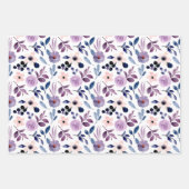 Luxe Boho Waterverf Bloemengeschenk Inpakpapier Vel (Voorkant 3)