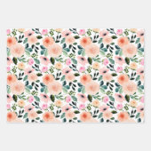 Luxe Boho Waterverf Bloemengeschenk Inpakpapier Vel (Voorkant 2)