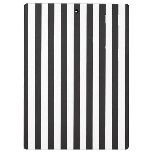 Luxe Bold Black and White Stripes met Gold Bar Klembord (Achterkant)