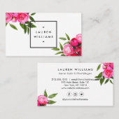 Luxe Bold Waterverf Rozen Visitekaartje (Voorkant / Achterkant)