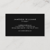 Luxe Bold Zwart en Grijs Strepen met Gouden Bar Visitekaartje (Achterkant)