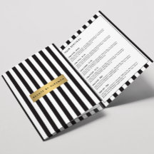 Luxe Bold Zwart Wit Strepen Brochure
