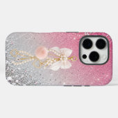 Luxe Boog Parel iPhone 16 Pro Hoesje Esthetisch (Achterkant (horizontaal))