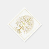 Luxe boom van het goudmonogram van het leven Moder Servet (Hoek)