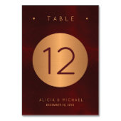 Luxe bordeauxgoud glitter elegante bruiloft kaart (Voorkant)