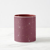 Luxe bordeauxsprankeling goud glitter confetti mok (Midden)