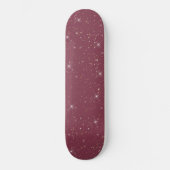 Luxe bordeauxsprankeling goud glitter confetti persoonlijk skateboard (Voorkant)