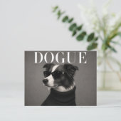 Luxe Border Collie Hond Portret Briefkaart (Staand voorkant)