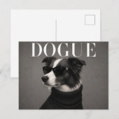 Luxe Border Collie Hond Portret Briefkaart (Voorkant / Achterkant)
