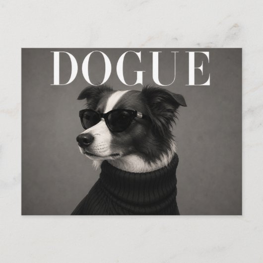 Luxe Border Collie Hond Portret Briefkaart (Voorkant)