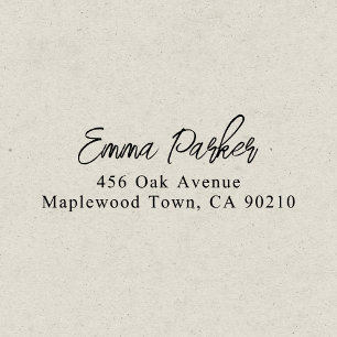 Luxe borstel handgeschreven script eenvoudig  zelfinktende stempel