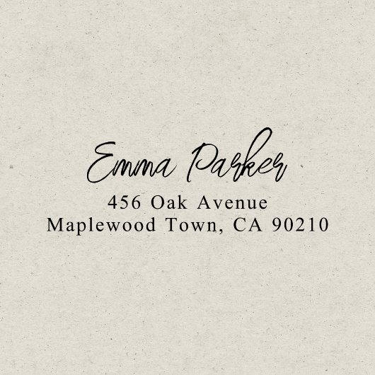 Luxe borstel handgeschreven script eenvoudig  zelfinktende stempel