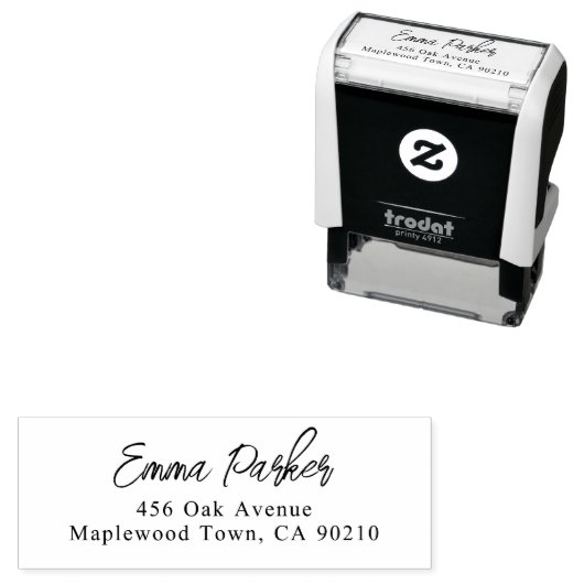 Luxe borstel handgeschreven script eenvoudig  zelfinktende stempel (In situ)