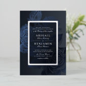 Luxe  bosnische bruiloft folie uitnodiging (Staand Voorkant)