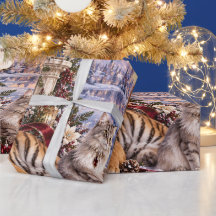 Luxe bosroze mauve kerstverpakkings papier