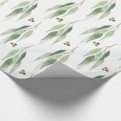 LUXE BOTANICAL EUCALYPTUS WHITE WRAPPING PAPER CADEAUPAPIER (Hoek)