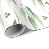 LUXE BOTANICAL EUCALYPTUS WHITE WRAPPING PAPER CADEAUPAPIER (Rol Hoek)