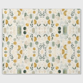 Luxe botanisch gouden geometrisch inpakpapier (Vlak)