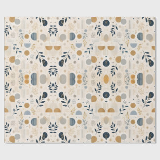 Luxe botanisch gouden geometrisch inpakpapier | E