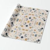 Luxe botanisch gouden geometrisch inpakpapier | E (Uitgerold)