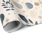 Luxe botanisch gouden geometrisch inpakpapier | E (Rol Hoek)