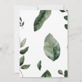 LUXE BOTANISCH WITTE BERICHT BIRTHDAY INVITATIE KAART (Achterkant)