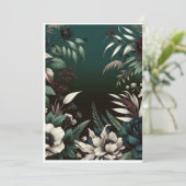 Luxe botanische achtergrond voor trouwuitnodiging kaart (Staand voorkant)