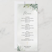 Luxe Botanische Doop Menu Kaart (Voorkant)