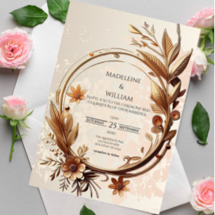 Luxe Botanische Elegante Sophisticated Wedding Kaart