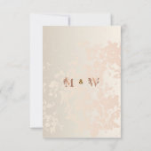 Luxe Botanische Elegante Sophisticated Wedding RSVP Kaartje (Achterkant)