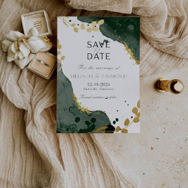 Luxe Botanische Groene Save the Date Trouwkaart Kaart