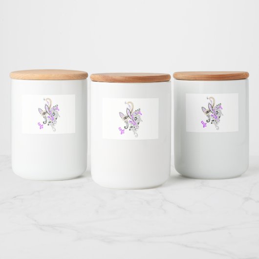 Luxe Botanische Paisley Collectie Voedselcontainer Etiket (Flessen)