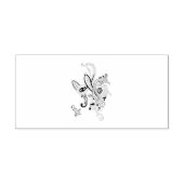 Luxe botanische paisley rubberen stempel (Afrduk)