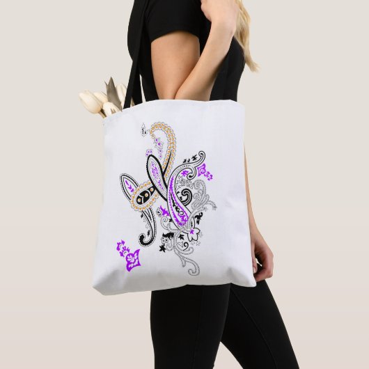 Luxe Botanische Paisley Tassen Tas (Dichtbij)
