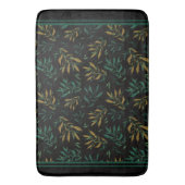 Luxe botanische patroon van gouden en groene blade badmat (Voorkant Verticaal)
